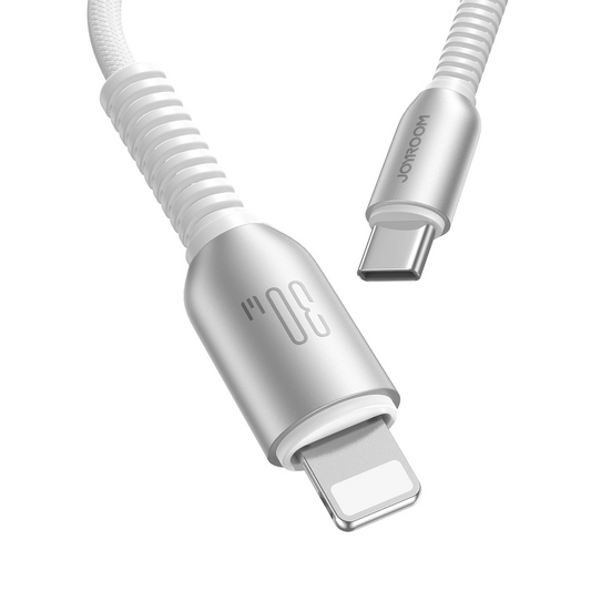 Cabo de Dados e Carregamento USB-C - Lightning Joyroom S-A51, 30W, 1.2m, Cinzento