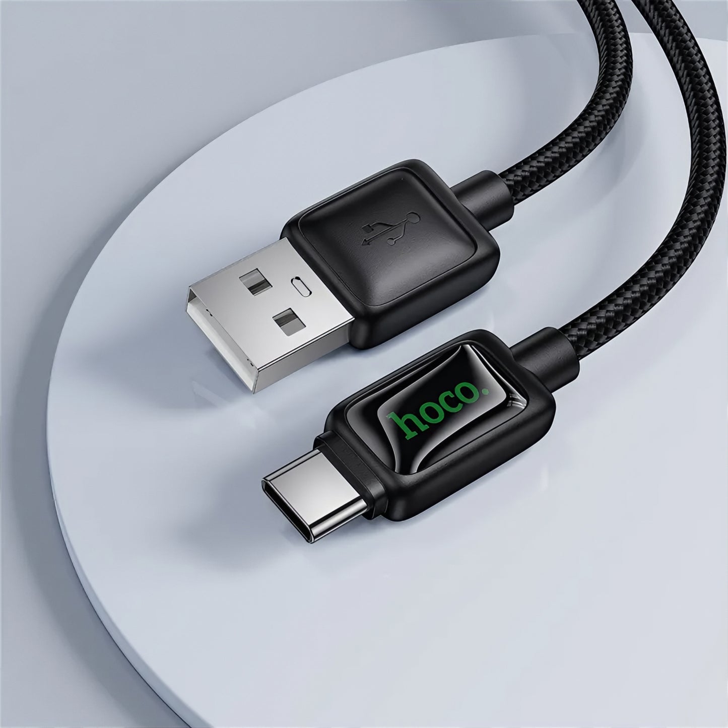 Cabo de Dados e Carregamento USB-A - USB-C HOCO U146, 36W, 1.2m, Preto