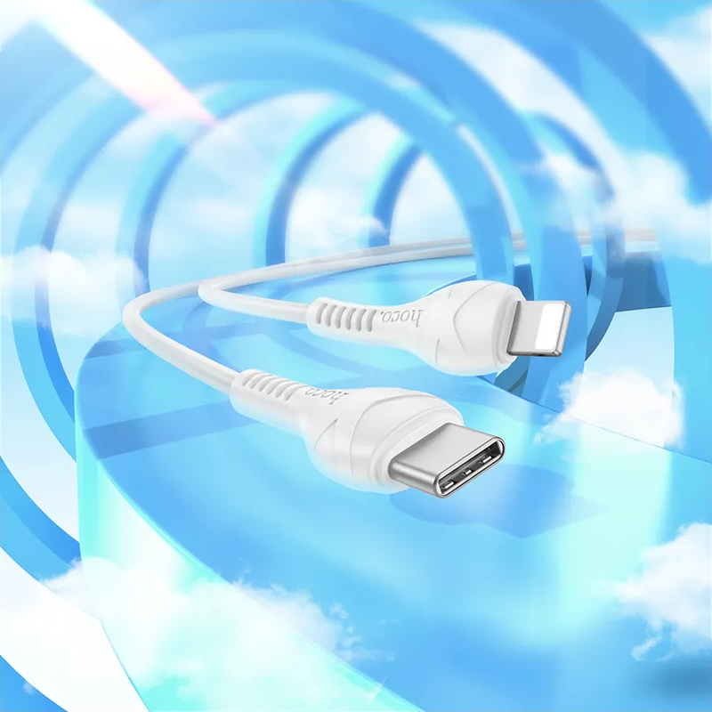 Cabo de Dados e Carregamento USB-C - Lightning HOCO X37, 27W, 1m, Branco