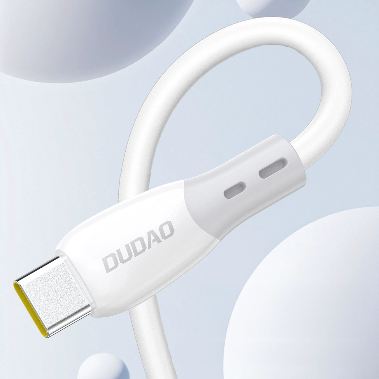 Cabo de Dados e Carregamento USB-C - USB-C Dudao L25SC, 60W, 2m, Branco
