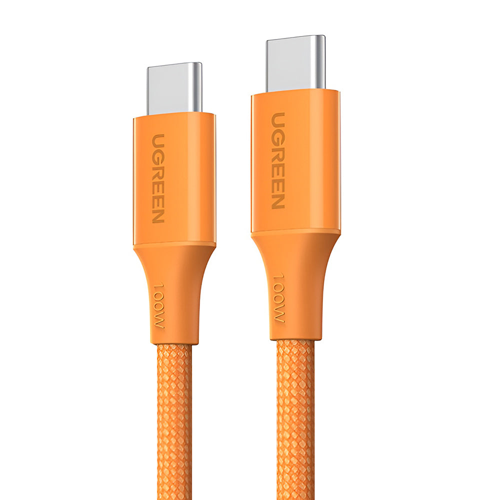 Cabo de Dados e Carregamento USB-C - USB-C UGREEN L502, 100W, 1m, Laranja