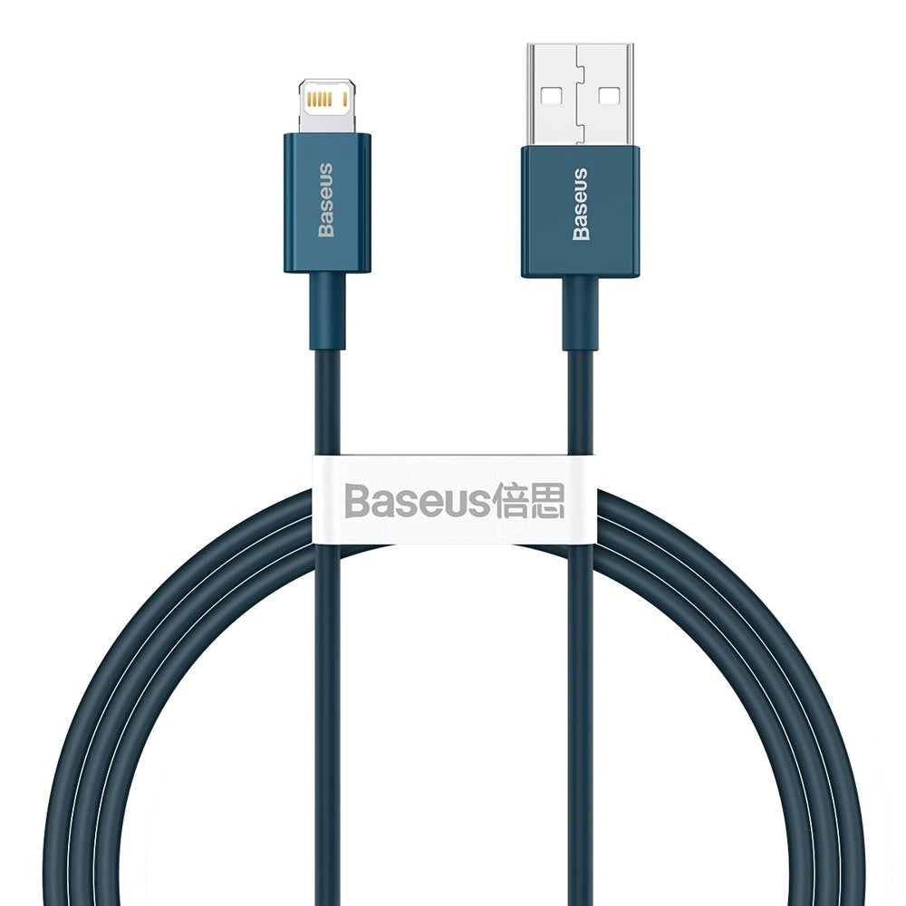 Cabo de carregamento e dados USB-A - Lightning Baseus Superior Series, 20W, 1m, Azul CALYS-A03