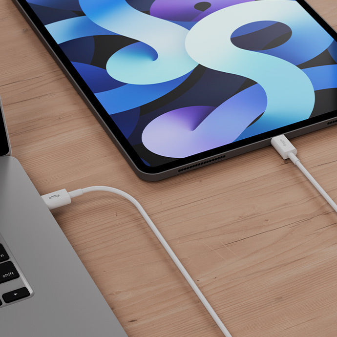 Cabo de Dados e Carregamento USB-C - USB-C Allity. AUC-03, 100W, 2m, Branco