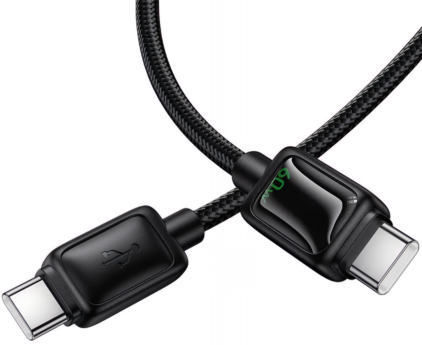 Cabo de Dados e Carregamento USB-C - USB-C HOCO U146, 60W, 1.2m, Preto