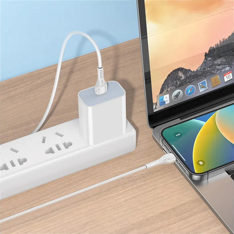 Cabo de Dados e Carregamento USB-C - Lightning HOCO X37, 27W, 1m, Branco