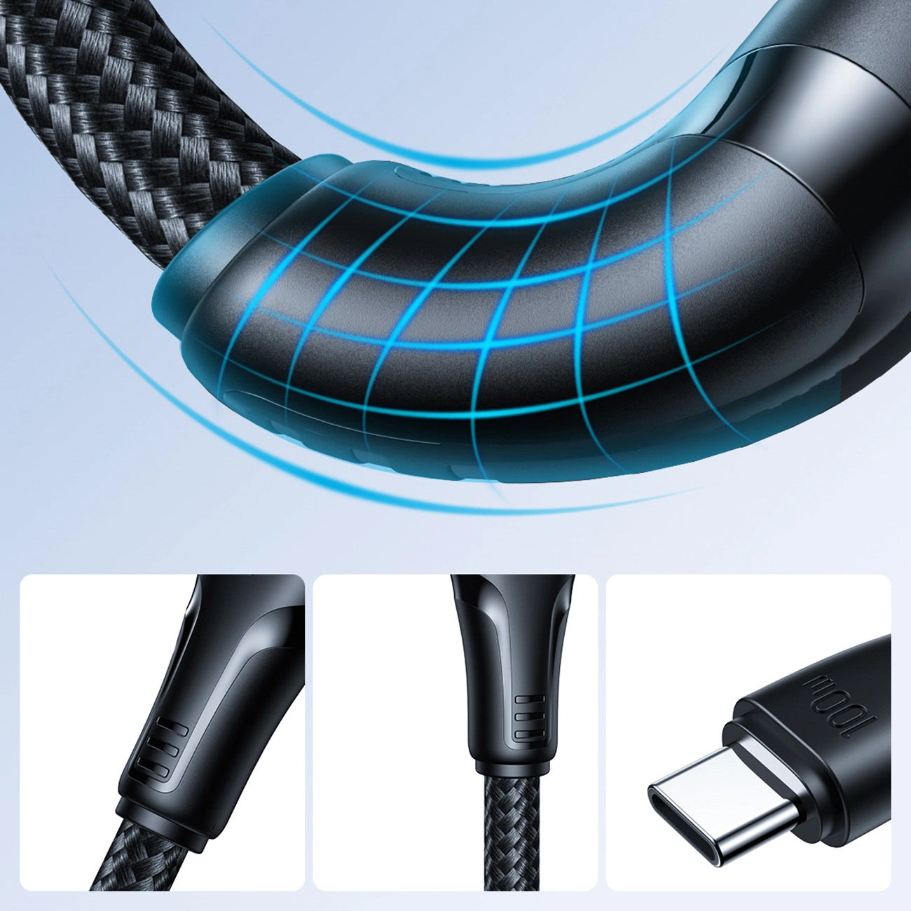 Cabo de Dados e Carregamento USB-C - USB-C Joyroom S-A11, 60W, 0.25m, Preto