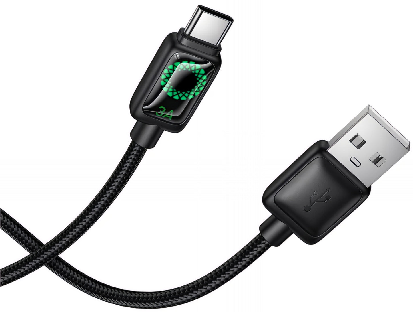 Cabo de Dados e Carregamento USB-A - USB-C HOCO U146, 36W, 1.2m, Preto