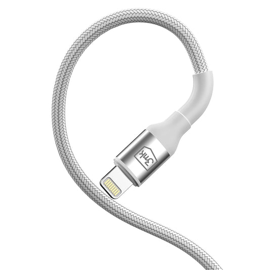 Cabo de Dados e Carregamento USB-A - Lightning 3MK Hyper N, 12W, 2m, Branco