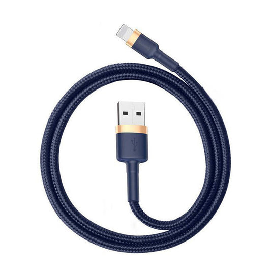 Cabo de Dados e Carregamento USB-A - Lightning Baseus Cafule, 18W, 1m, Azul Dourado CALKLF-BV3