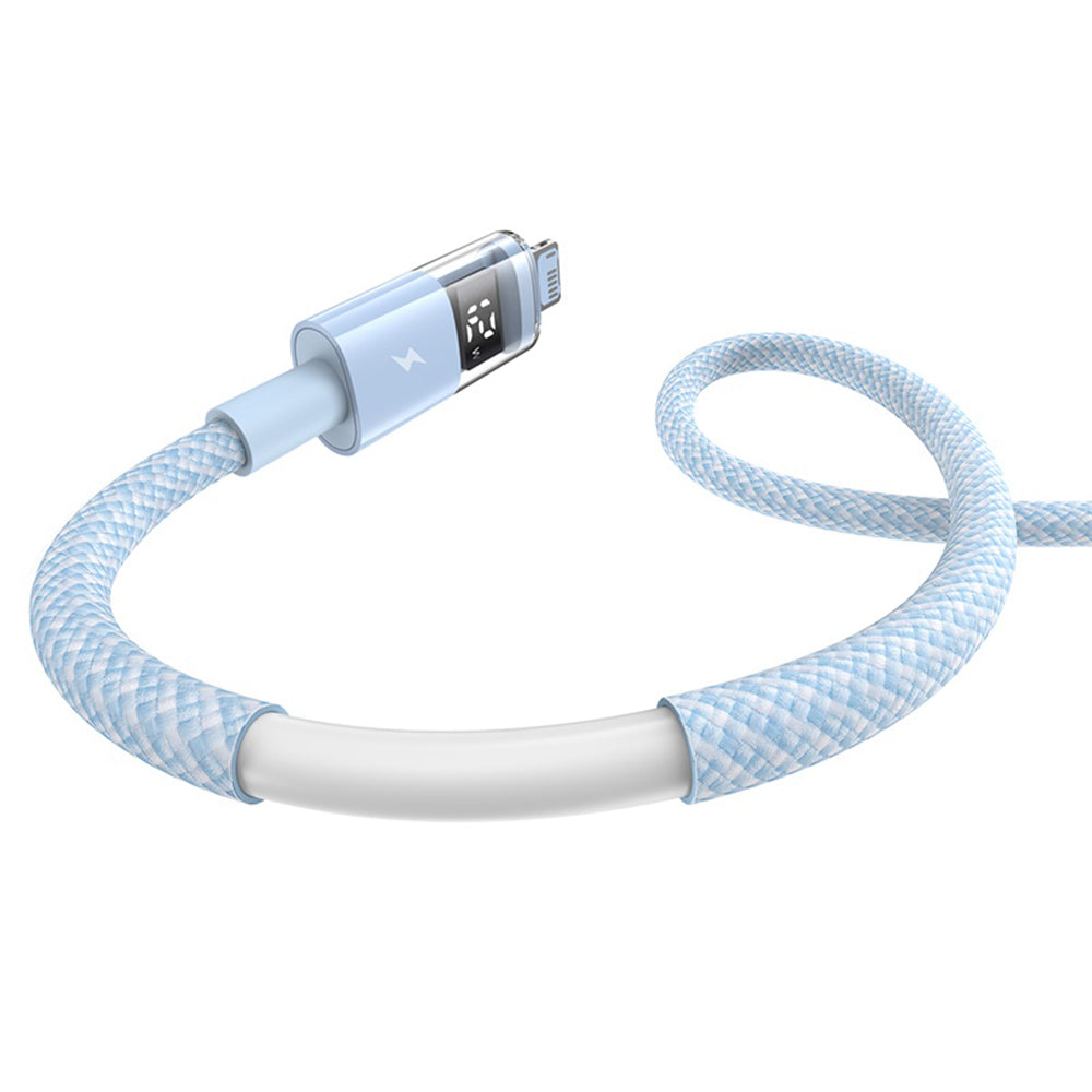 Cabo de Dados e Carregamento USB-A - Lightning Baseus Display 2, 12W, 1m, Azul P10382700311-00