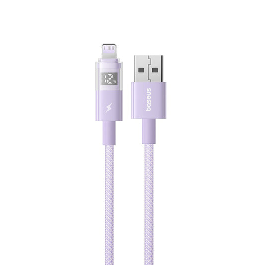Cabo de Dados e Carregamento USB-A - Lightning Baseus Display 2, 12W, 1m, Roxo P10382700511-00