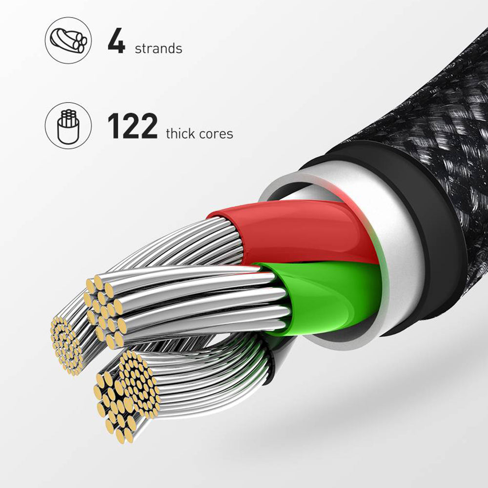 Cabo de Dados e Carregamento USB-A - Lightning ColorWay CW-CBUL004, 18W, 1m, Preto