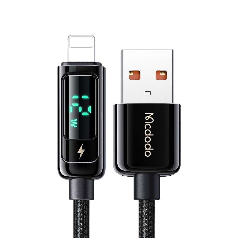Cabo de Dados e Carregamento USB-A - Lightning McDodo CA-9940 Display, 12W, 1.2m, Preto