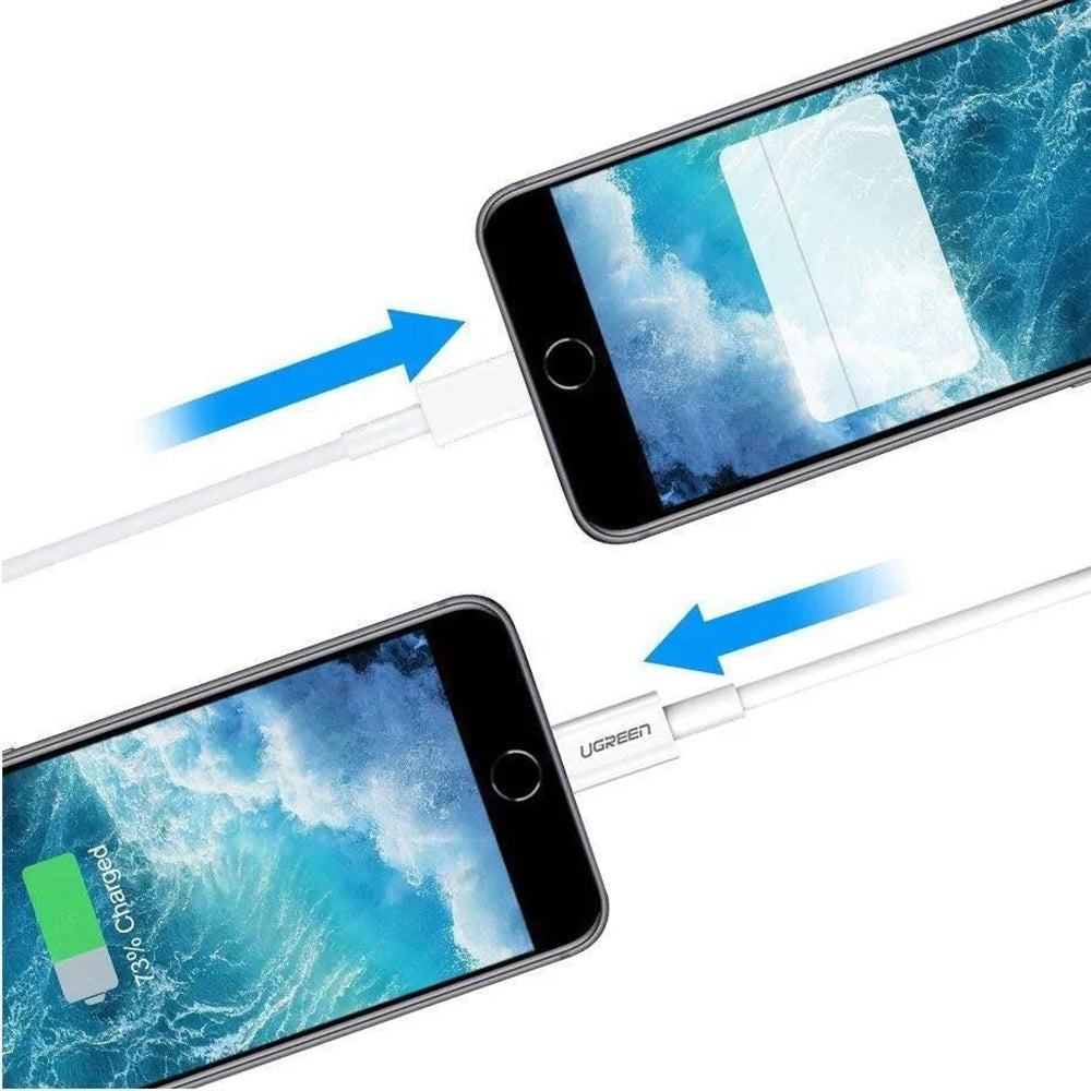 USB-A to Lightning Data and Charging Cable UGREEN US155 (20730), 18W, 2m, White