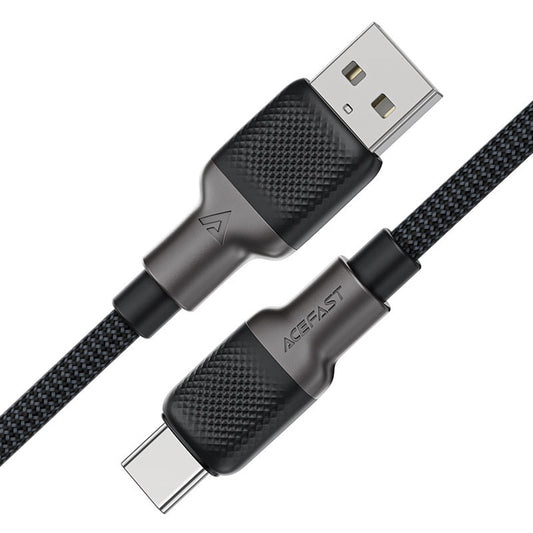 Cabo de Dados e Carregamento USB-A - USB-C Acefast C10-04, 18W, 1.2m, Preto