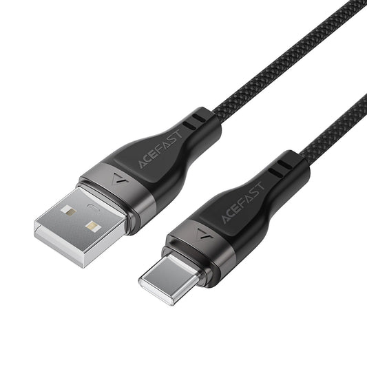 Cabo de Dados e Carregamento USB-A - USB-C Acefast C11-04, 18W, 1.2m, Preto
