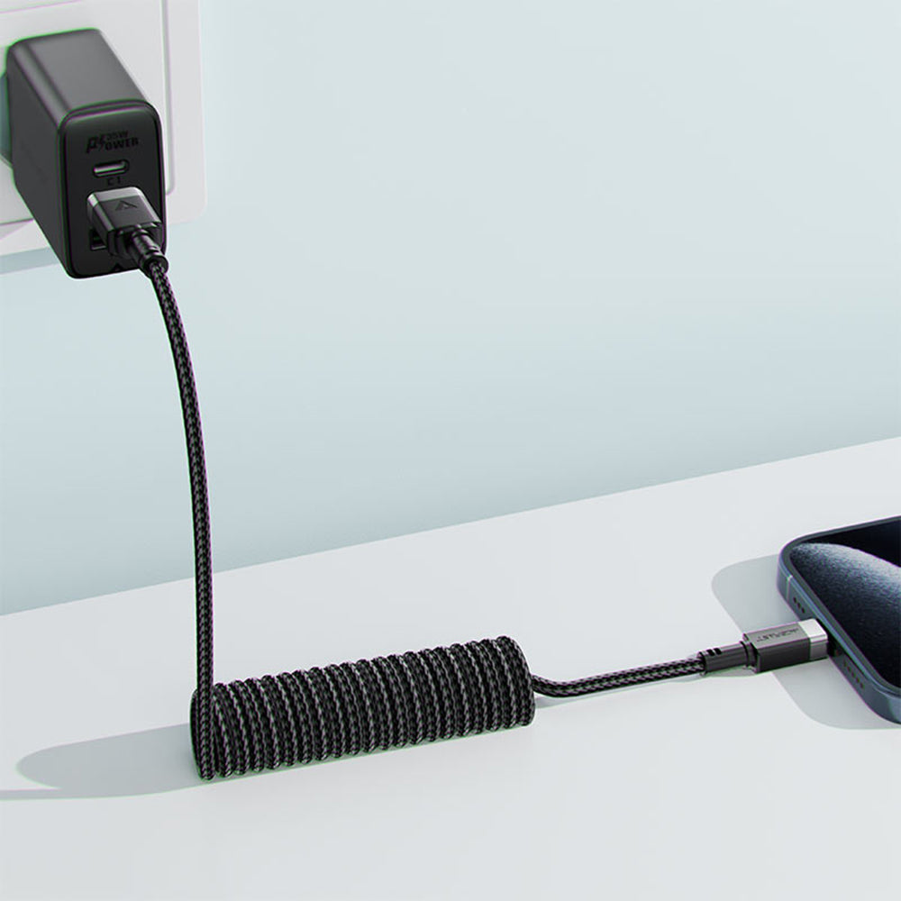 Cabo de Dados e Carregamento USB-A - USB-C Acefast C14-04, 18W, 1.2m, Preto