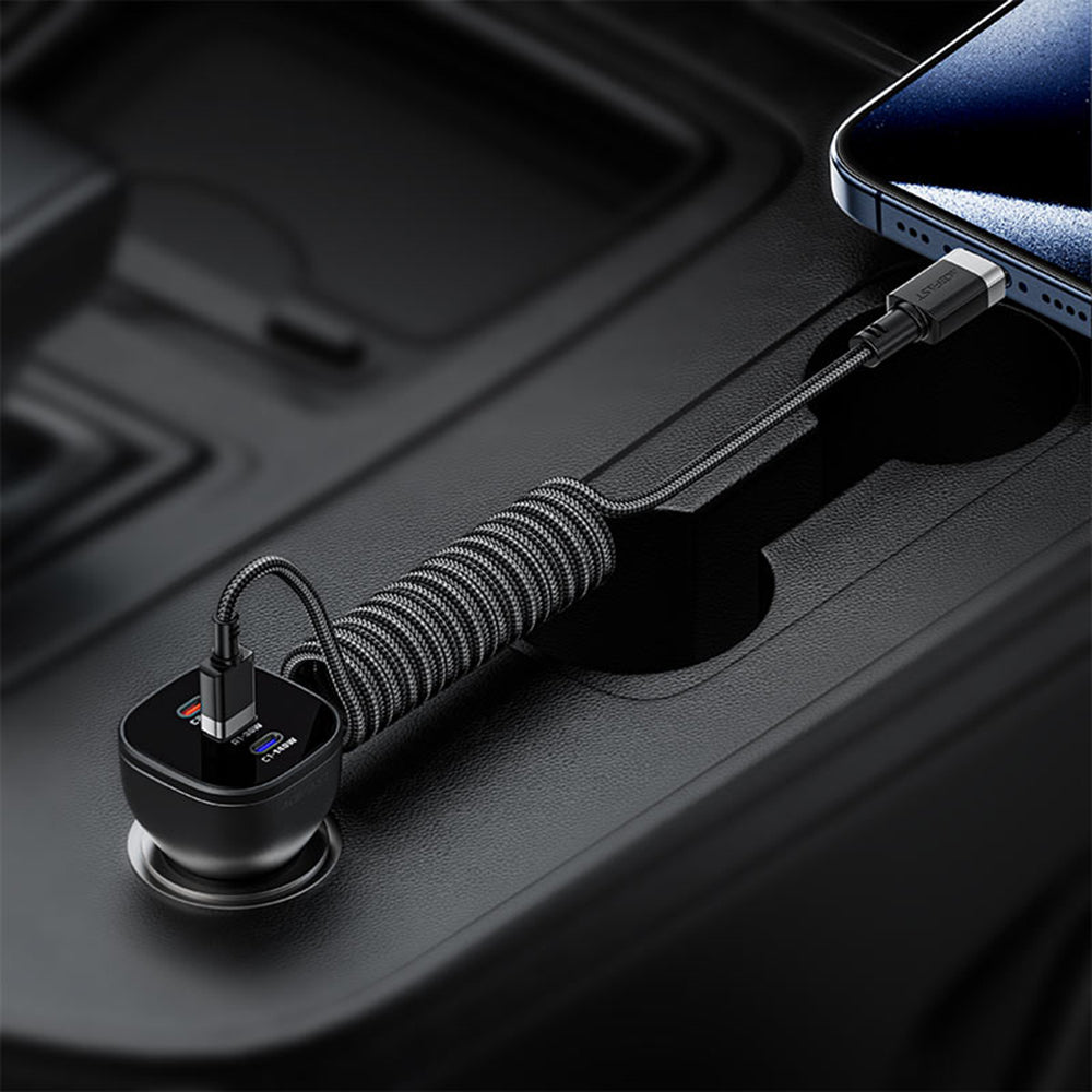Cabo de Dados e Carregamento USB-A - USB-C Acefast C14-04, 18W, 1.2m, Preto