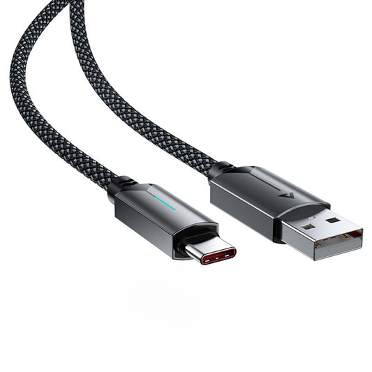 Cabo de Dados e Carregamento USB-A - USB-C Acefast C19-04, 18W, 1.2m, Preto