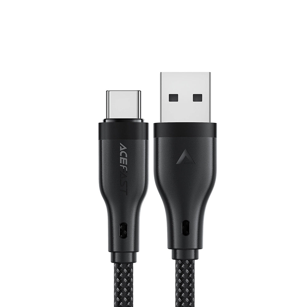 Cabo de Dados e Carregamento USB-A - USB-C Acefast C8-04, 18W, 1.2m, Preto