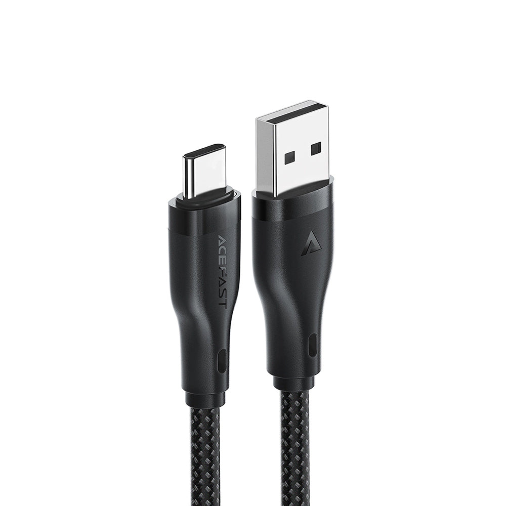 Cabo de Dados e Carregamento USB-A - USB-C Acefast C8-04, 18W, 1.2m, Preto