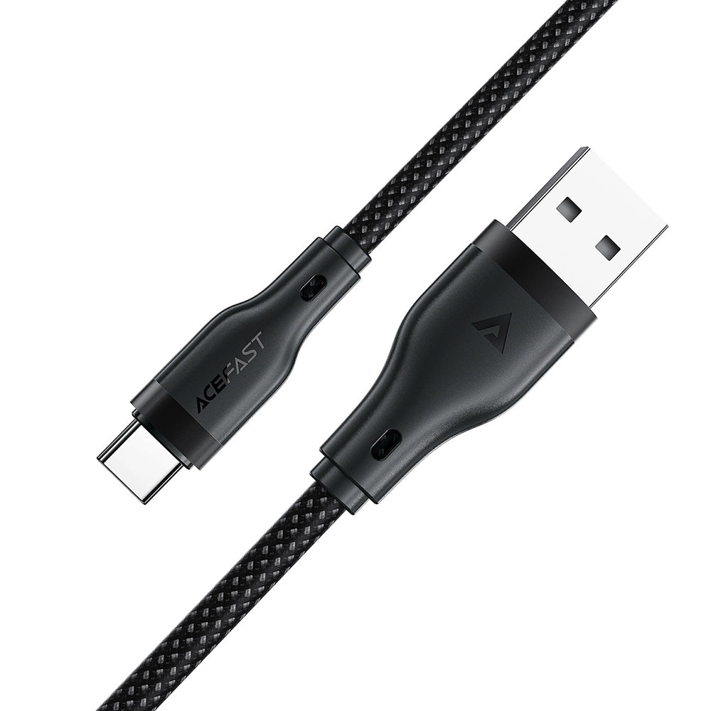 Cabo de Dados e Carregamento USB-A - USB-C Acefast C8-04, 18W, 1.2m, Preto