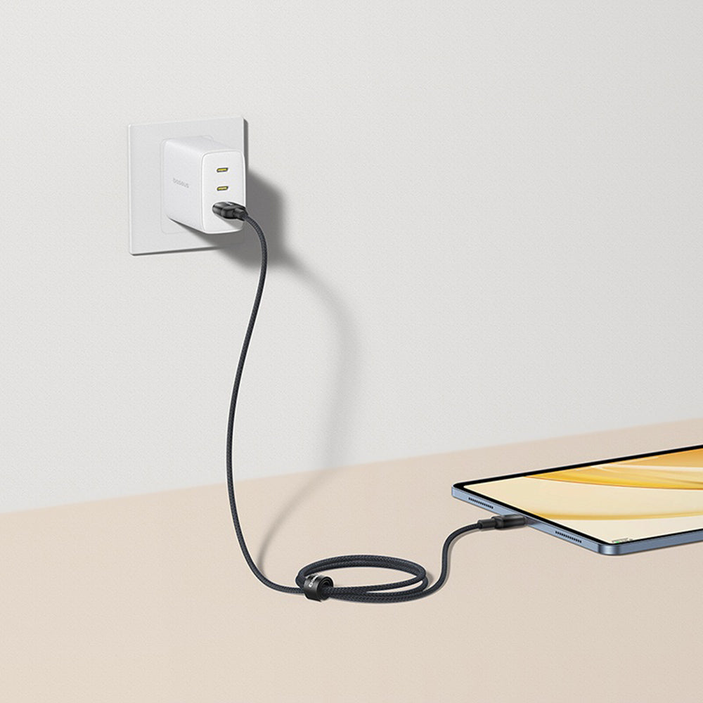 Cabo de Dados e Carregamento USB-A - USB-C Baseus Discolor, 100W, 1m, Prateado E0420803