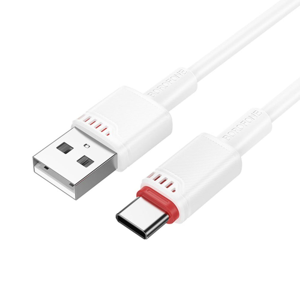 Cabo de Dados e Carregamento USB-A - USB-C Borofone BX110 Beneficio, 18W, 1m, Branco