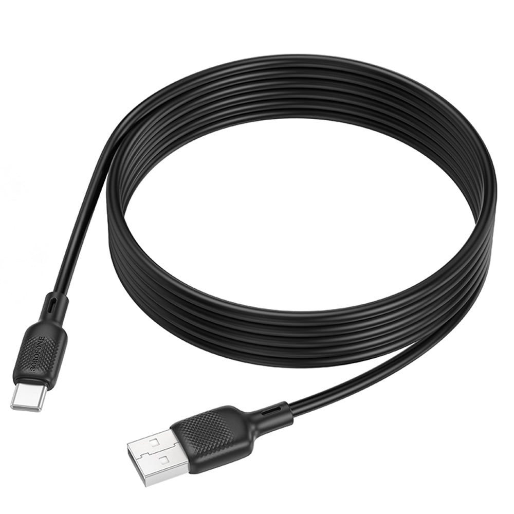 Cabo de Dados e Carregamento USB-A - USB-C Borofone BX113 Lenny, 18W, 2m, Preto