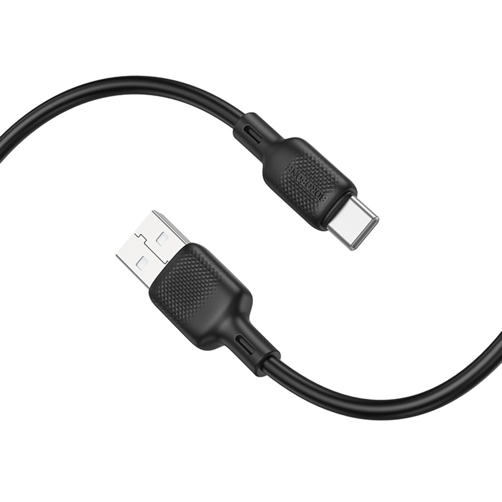 Cabo de Dados e Carregamento USB-A - USB-C Borofone BX113 Lenny, 18W, 2m, Preto