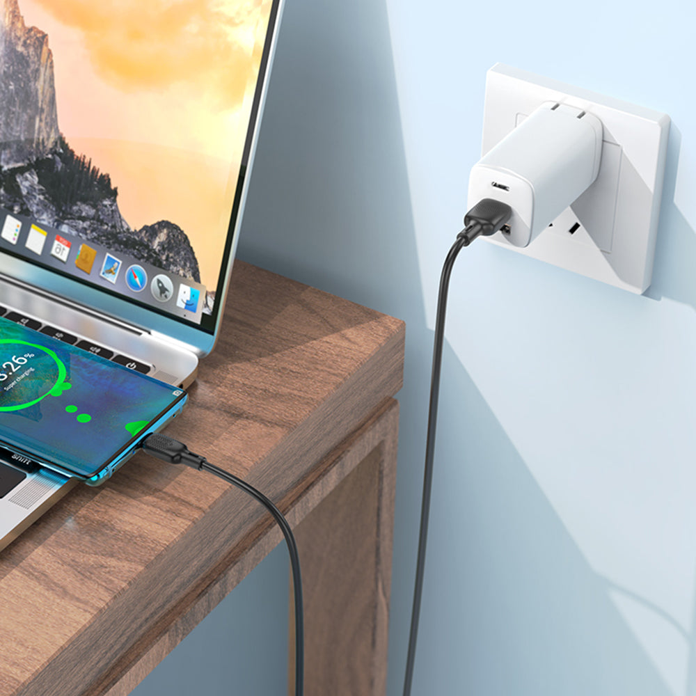 Cabo de Dados e Carregamento USB-A - USB-C Borofone BX113 Lenny, 18W, 2m, Preto
