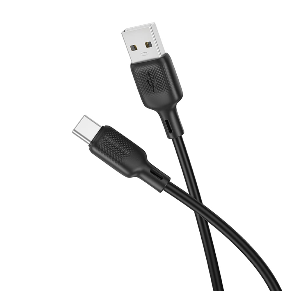 Cabo de Dados e Carregamento USB-A - USB-C Borofone BX113 Lenny, 18W, 2m, Preto