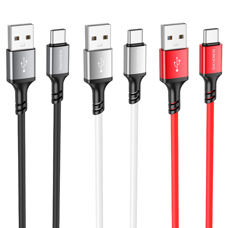 Cabo de Dados e Carregamento USB-A - USB-C Borofone BX83, 18W, 1m, Preto
