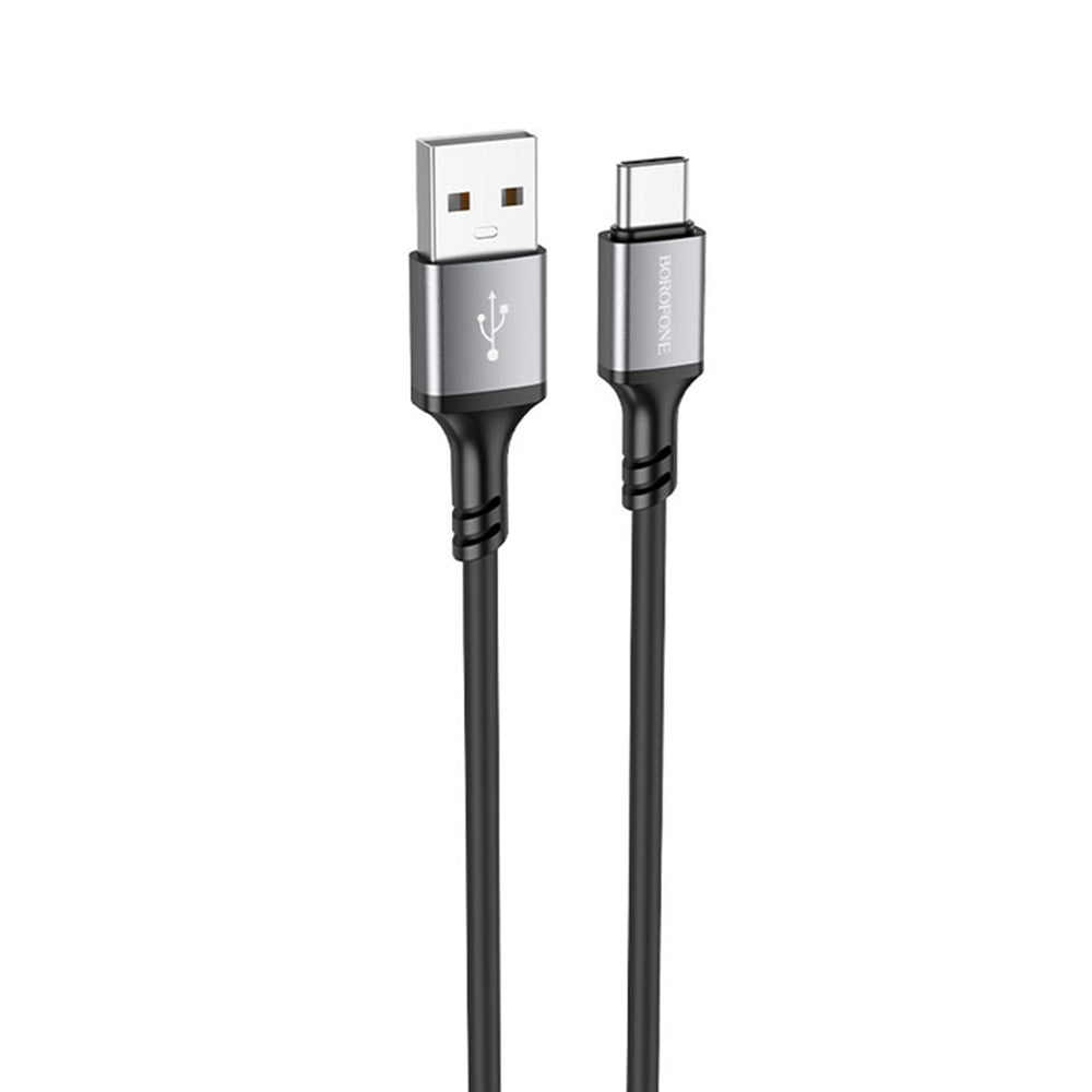 Cabo de Dados e Carregamento USB-A - USB-C Borofone BX83, 18W, 1m, Preto