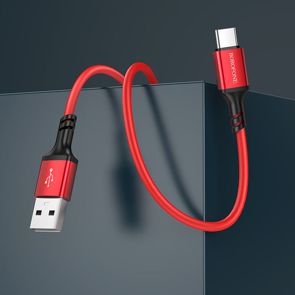 Cabo de Dados e Carregamento USB-A - USB-C Borofone BX83, 18W, 1m, Preto