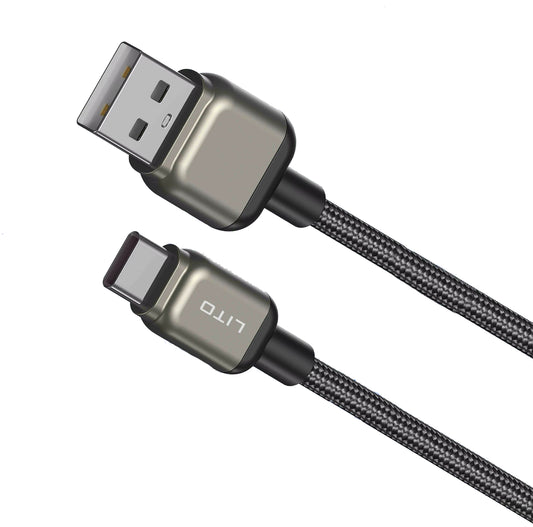 Cabo de Dados e Carregamento USB-A - USB-C Lito LD17, 18W, 1m, Preto
