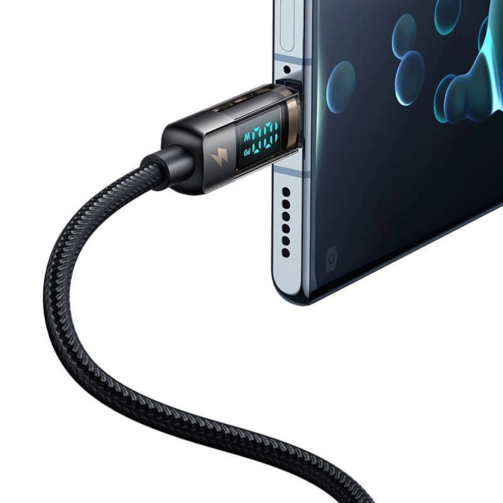 Cabo de Dados e Carregamento USB-A - USB-C McDodo CA-3630 Display Auto Power Off, 66W, 1.2m, Preto