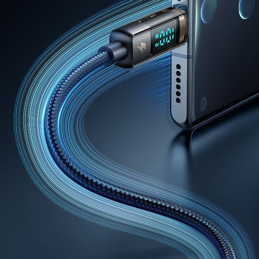 Cabo de Dados e Carregamento USB-A - USB-C McDodo CA-3630 Display Auto Power Off, 66W, 1.2m, Preto