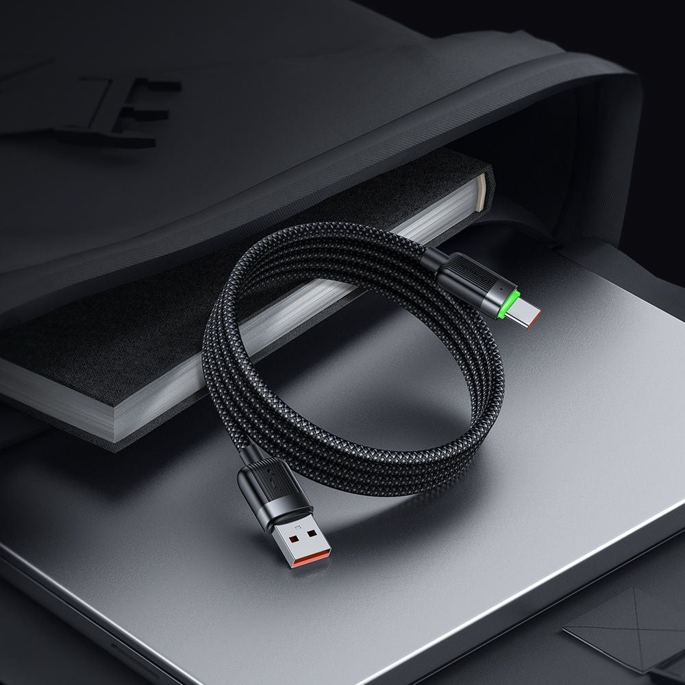 Cabo de Dados e Carregamento USB-A - USB-C McDodo CA-5650 Self Winding, 66W, 1.2m, Preto