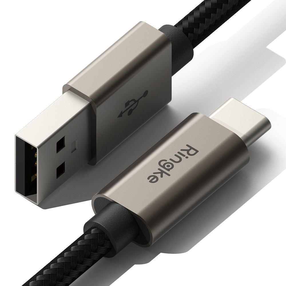 Cabo de Dados e Carregamento USB-A - USB-C Ringke, 60W, 2m, Preto