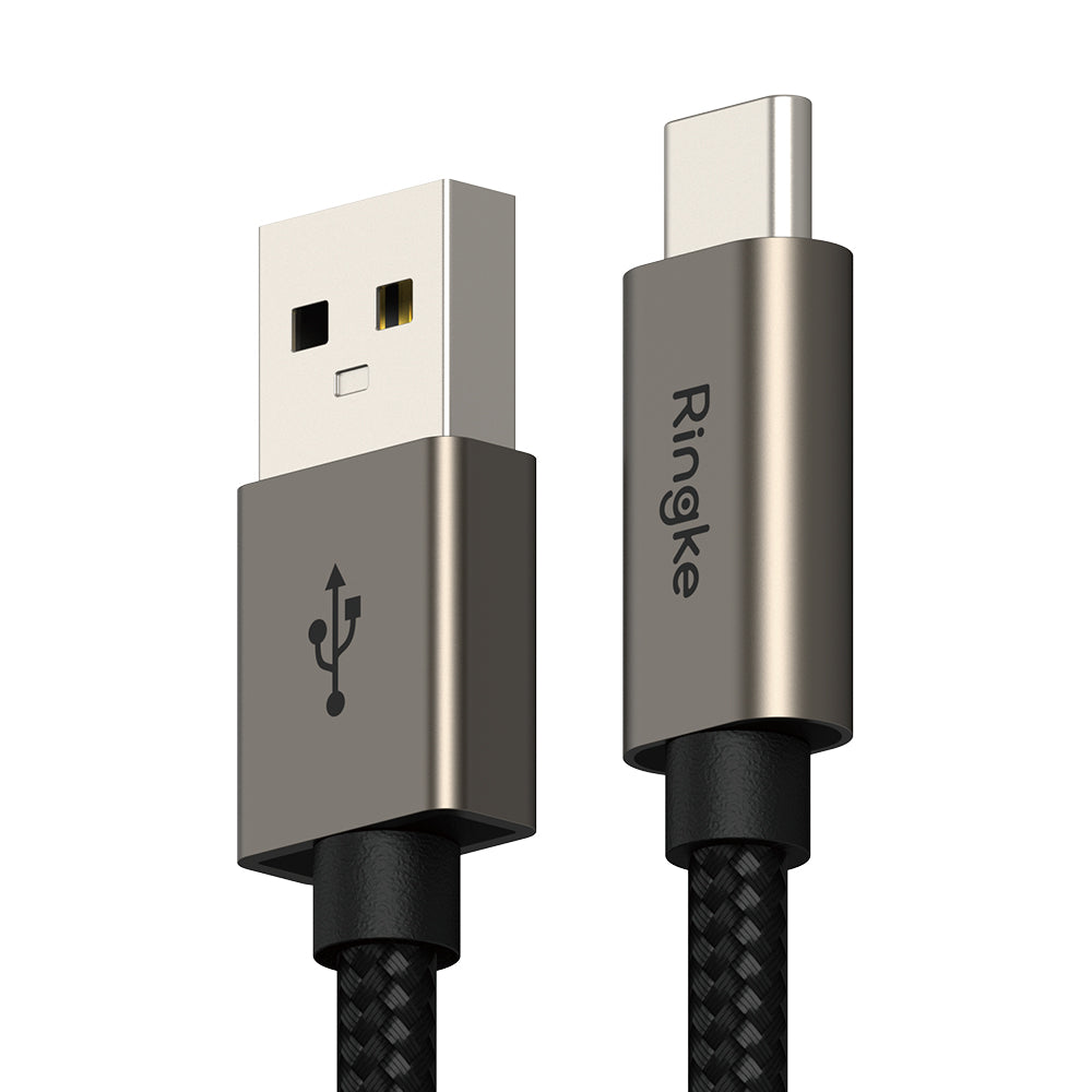 Cabo de Dados e Carregamento USB-A - USB-C Ringke, 60W, 2m, Preto