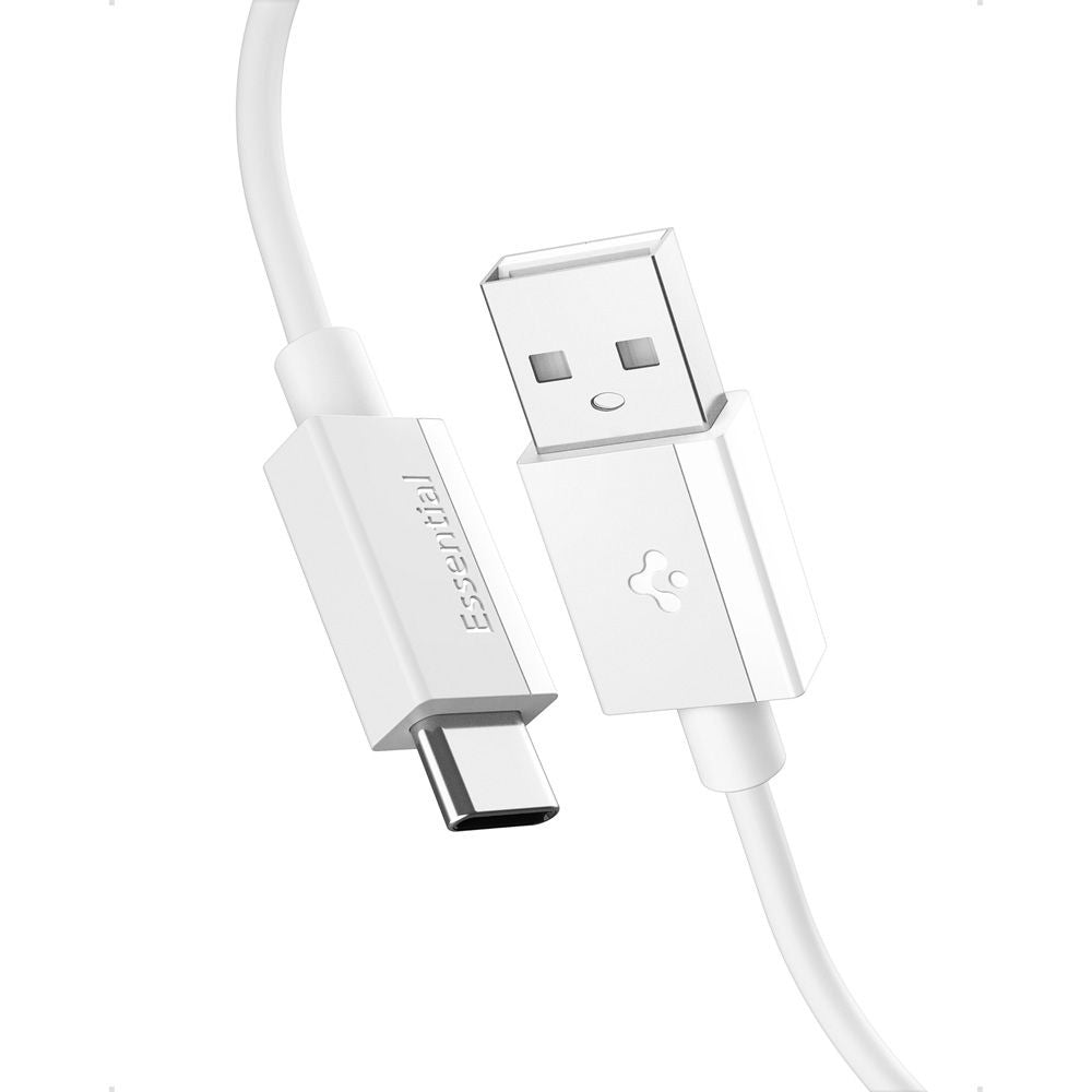 Cabo de Dados e Carregamento USB-A - USB-C Spigen Essential, 60W, 2m, Branco ACA08716