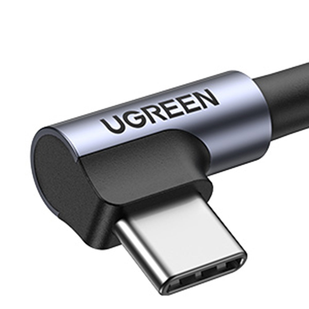 Cabo de Dados e Carregamento USB-A - USB-C UGREEN US284 Angled, 18W, 0.5m, Cinzento