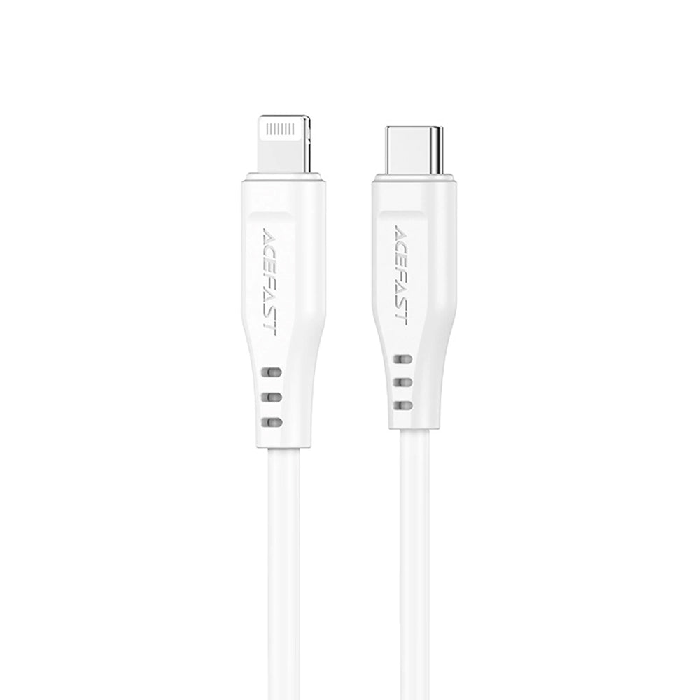 Cabo de Dados e Carregamento USB-C - Lightning Acefast C3-01, 30W, 1.2m, Branco