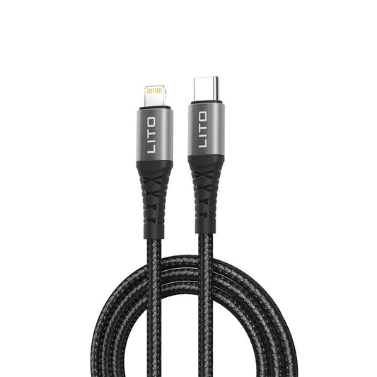 Cabo de Dados e Carregamento USB-C - Lightning Lito LD08CL, 27W, 1m, Preto