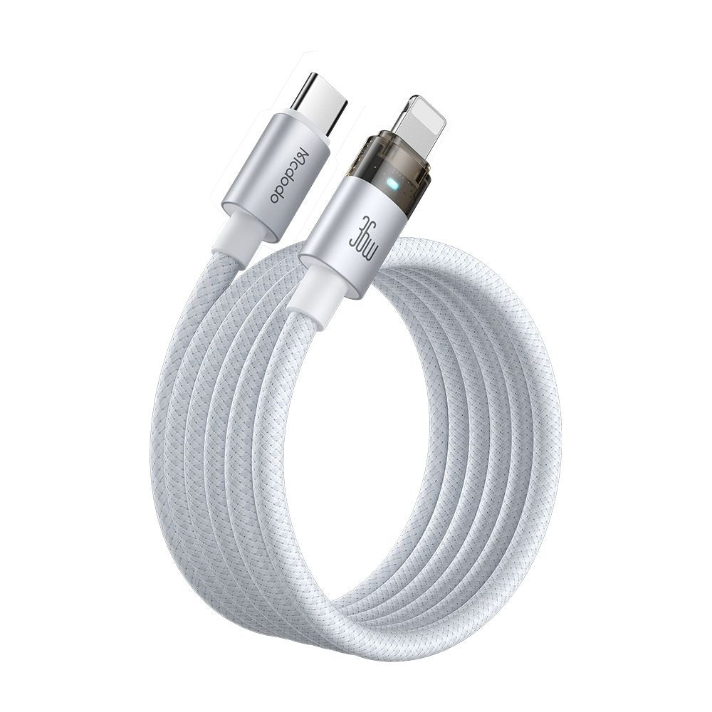Cabo de Dados e Carregamento USB-C - Lightning McDodo CA-6942, 36W, 1.2m, Branco