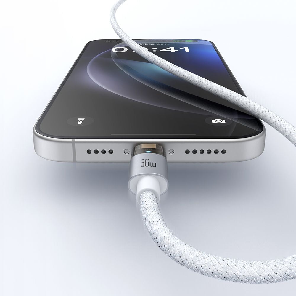 Cabo de Dados e Carregamento USB-C - Lightning McDodo CA-6942, 36W, 1.2m, Branco