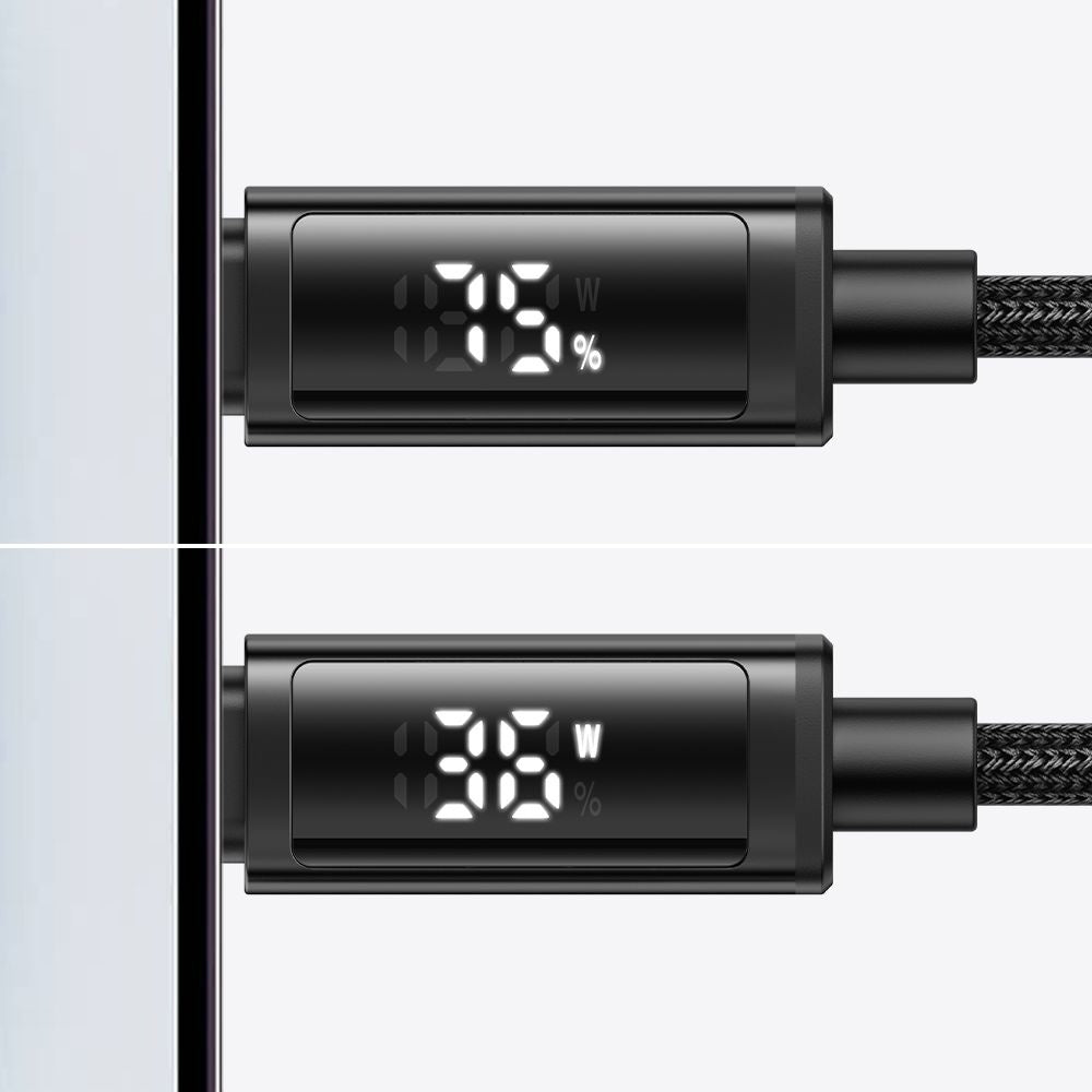Cabo de Dados e Carregamento USB-C - Lightning McDodo CA-7990 Display, 36W, 1.2m, Preto