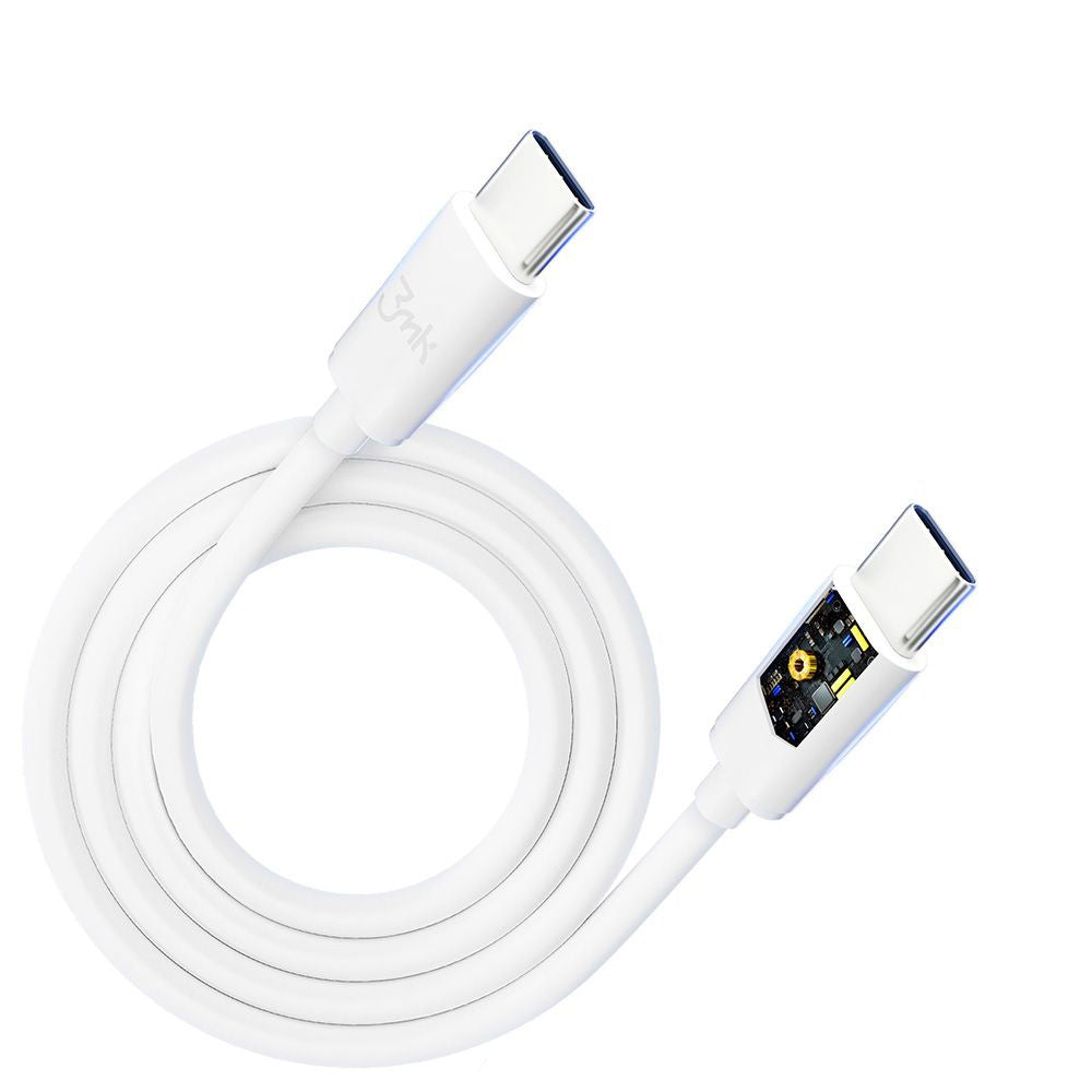 Cabo de Dados e Carregamento USB-C - USB-C 3MK Hyper, 100W, 2m, Branco