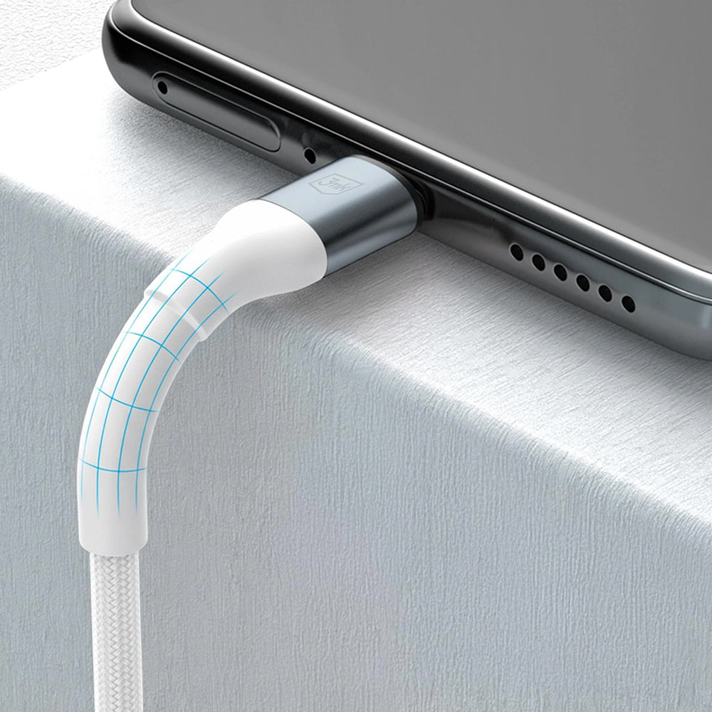 Cabo de Dados e Carregamento USB-C - USB-C 3MK Hyper N, 100W, 1m, Branco